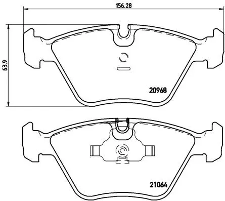 Diskinių stabdžių trinkelių rinkinys BREMBO P 06 012