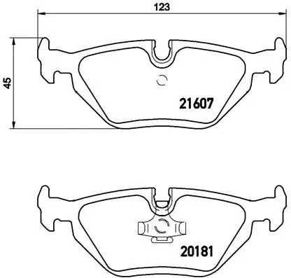 Diskinių stabdžių trinkelių rinkinys BREMBO P 06 013