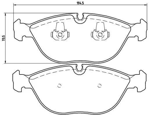 Diskinių stabdžių trinkelių rinkinys BREMBO P 06 019