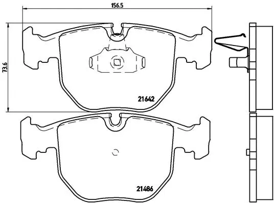 Diskinių stabdžių trinkelių rinkinys BREMBO P 06 021