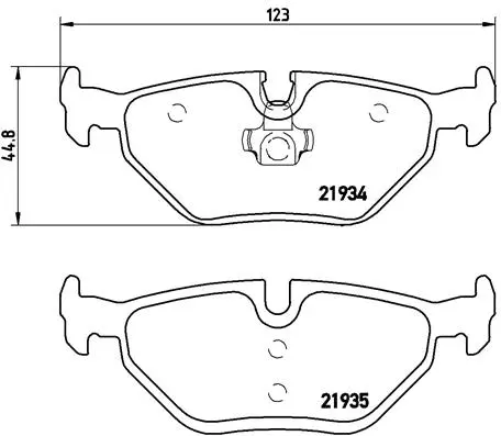 Diskinių stabdžių trinkelių rinkinys BREMBO P 06 025