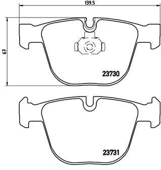 Diskinių stabdžių trinkelių rinkinys BREMBO P 06 026