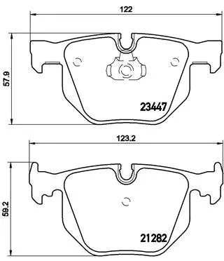 Diskinių stabdžių trinkelių rinkinys BREMBO P 06 029