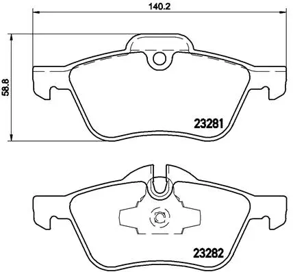 Diskinių stabdžių trinkelių rinkinys BREMBO P 06 030