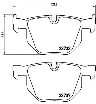 Diskinių stabdžių trinkelių rinkinys BREMBO P 06 033X