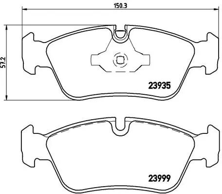 Diskinių stabdžių trinkelių rinkinys BREMBO P 06 035
