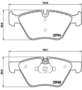 Diskinių stabdžių trinkelių rinkinys BREMBO P 06 036X