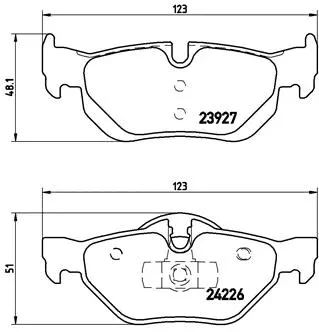 Diskinių stabdžių trinkelių rinkinys BREMBO P 06 038X