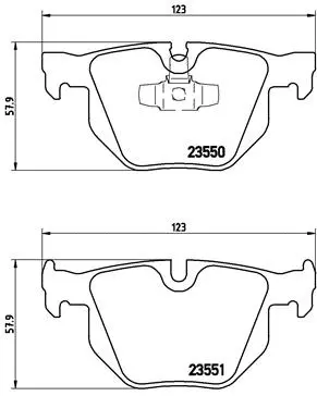 Diskinių stabdžių trinkelių rinkinys BREMBO P 06 039X