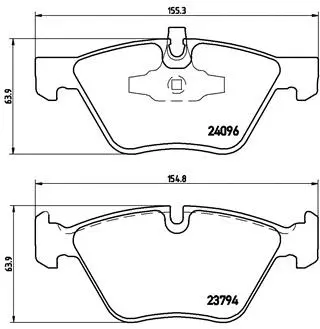 Diskinių stabdžių trinkelių rinkinys BREMBO P 06 040X