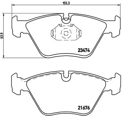 Diskinių stabdžių trinkelių rinkinys BREMBO P 06 042