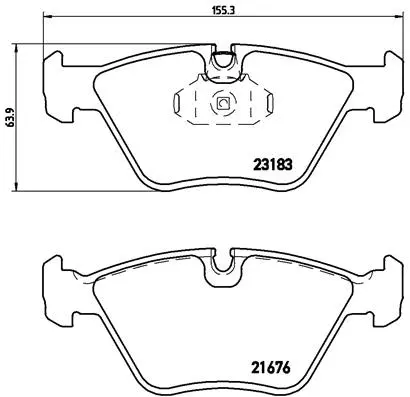 Diskinių stabdžių trinkelių rinkinys BREMBO P 06 043