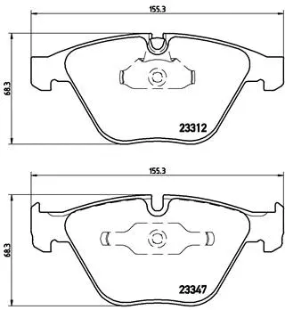 Diskinių stabdžių trinkelių rinkinys BREMBO P 06 046