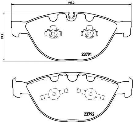 Diskinių stabdžių trinkelių rinkinys BREMBO P 06 047