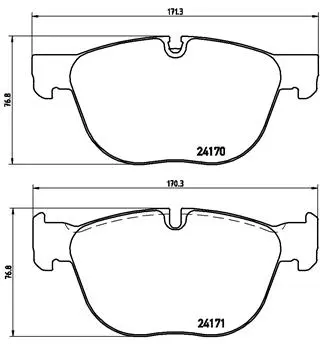 Diskinių stabdžių trinkelių rinkinys BREMBO P 06 049