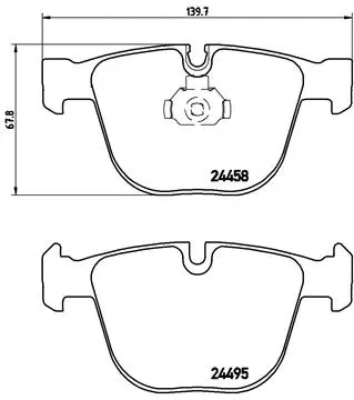 Diskinių stabdžių trinkelių rinkinys BREMBO P 06 050