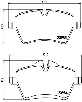 Diskinių stabdžių trinkelių rinkinys BREMBO P 06 051X