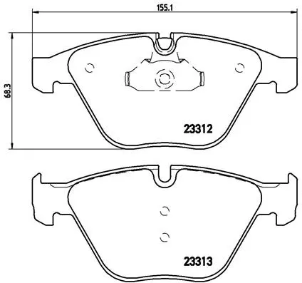 Diskinių stabdžių trinkelių rinkinys BREMBO P 06 054X
