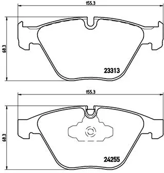 Diskinių stabdžių trinkelių rinkinys BREMBO P 06 055X