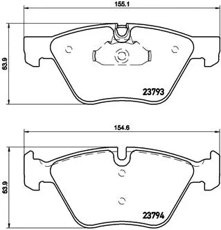 Diskinių stabdžių trinkelių rinkinys BREMBO P 06 057X