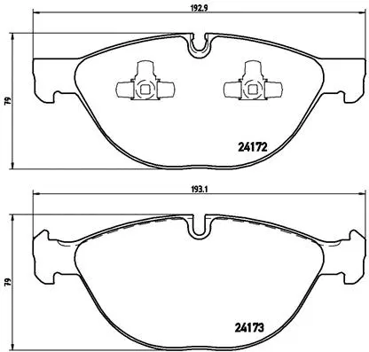 Diskinių stabdžių trinkelių rinkinys BREMBO P 06 058