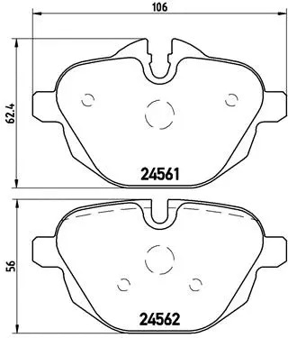 Diskinių stabdžių trinkelių rinkinys BREMBO P 06 064X