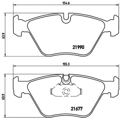 Diskinių stabdžių trinkelių rinkinys BREMBO P 06 065