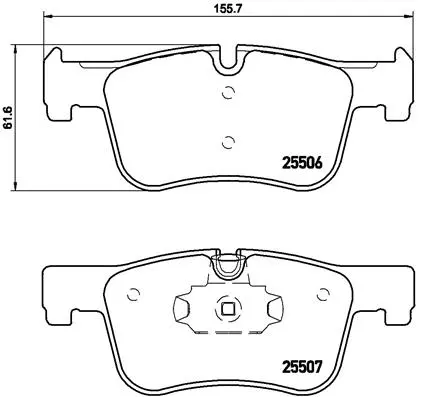 Diskinių stabdžių trinkelių rinkinys BREMBO P 06 070X