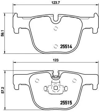 Diskinių stabdžių trinkelių rinkinys BREMBO P 06 072