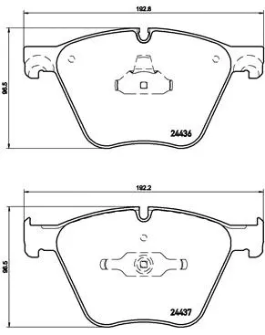 Diskinių stabdžių trinkelių rinkinys BREMBO P 06 073
