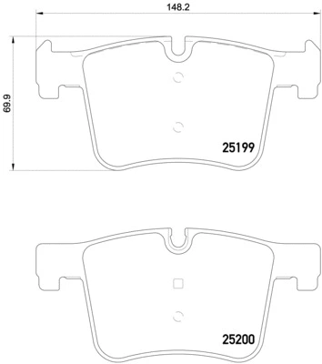 Diskinių stabdžių trinkelių rinkinys BREMBO P 06 075