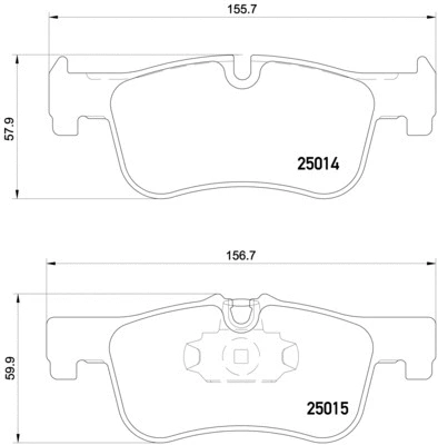 Diskinių stabdžių trinkelių rinkinys BREMBO P 06 078X