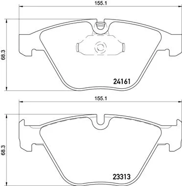 Diskinių stabdžių trinkelių rinkinys BREMBO P 06 081