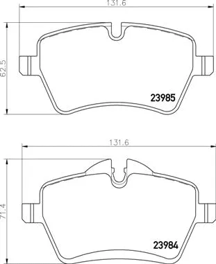 Diskinių stabdžių trinkelių rinkinys BREMBO P 06 086