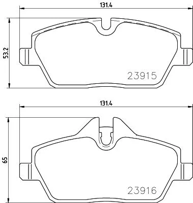 Diskinių stabdžių trinkelių rinkinys BREMBO P 06 091E