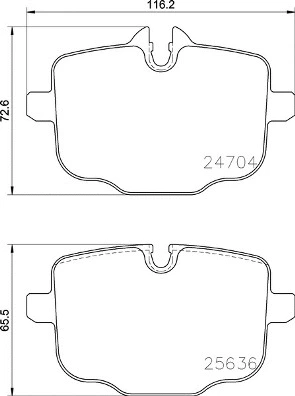 Diskinių stabdžių trinkelių rinkinys BREMBO P 06 101