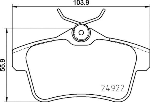 Diskinių stabdžių trinkelių rinkinys BREMBO P 06 102
