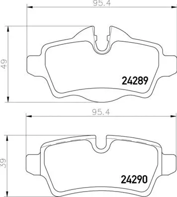 Diskinių stabdžių trinkelių rinkinys BREMBO P 06 103