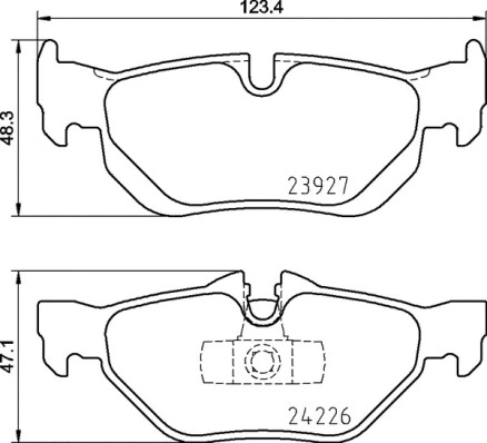 Diskinių stabdžių trinkelių rinkinys BREMBO P 06 105