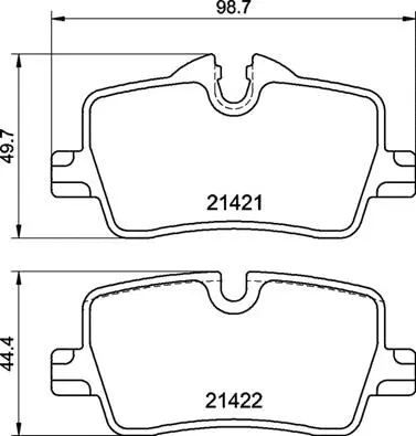 Diskinių stabdžių trinkelių rinkinys BREMBO P 06 113