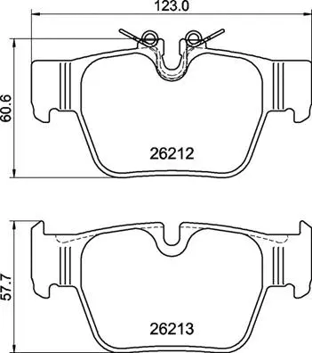 Diskinių stabdžių trinkelių rinkinys BREMBO P 06 117