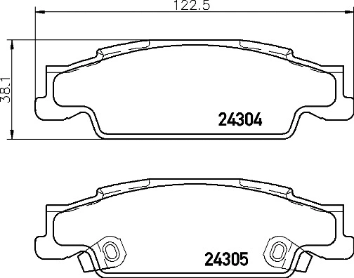 Diskinių stabdžių trinkelių rinkinys BREMBO P 09 007