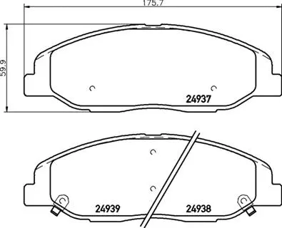 Diskinių stabdžių trinkelių rinkinys BREMBO P 09 016