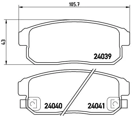 Diskinių stabdžių trinkelių rinkinys BREMBO P 10 005