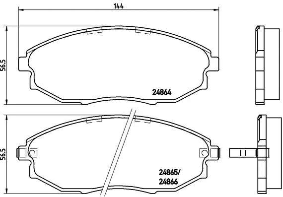 Diskinių stabdžių trinkelių rinkinys BREMBO P 10 007