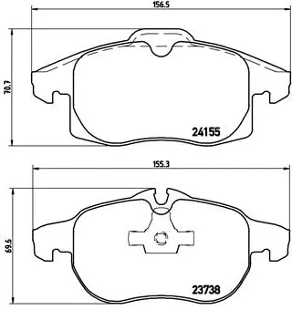 Diskinių stabdžių trinkelių rinkinys BREMBO P 10 011