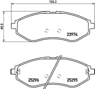 Diskinių stabdžių trinkelių rinkinys BREMBO P 10 057
