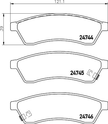 Diskinių stabdžių trinkelių rinkinys BREMBO P 10 060