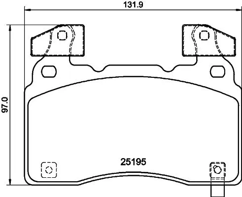 Diskinių stabdžių trinkelių rinkinys BREMBO P 10 064
