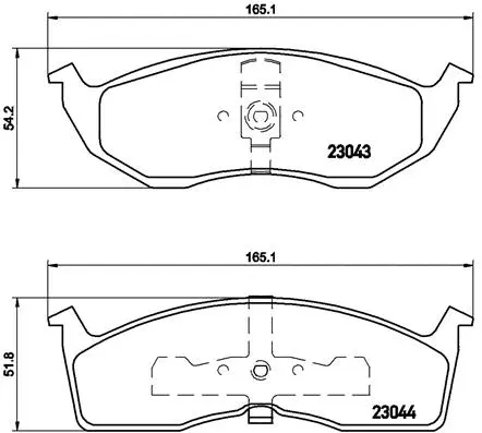 Diskinių stabdžių trinkelių rinkinys BREMBO P 11 008